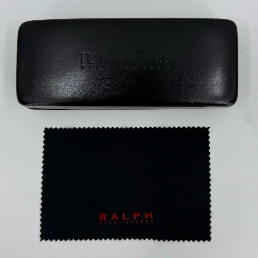 “Ralph” Ralph Lauren Eye Glasses‎ Sunglasses Clamshell Case Black w/Cloth NWOT